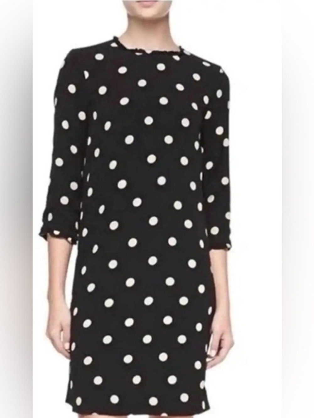Kate Spade Polka Dot Shift Dress - Black & White